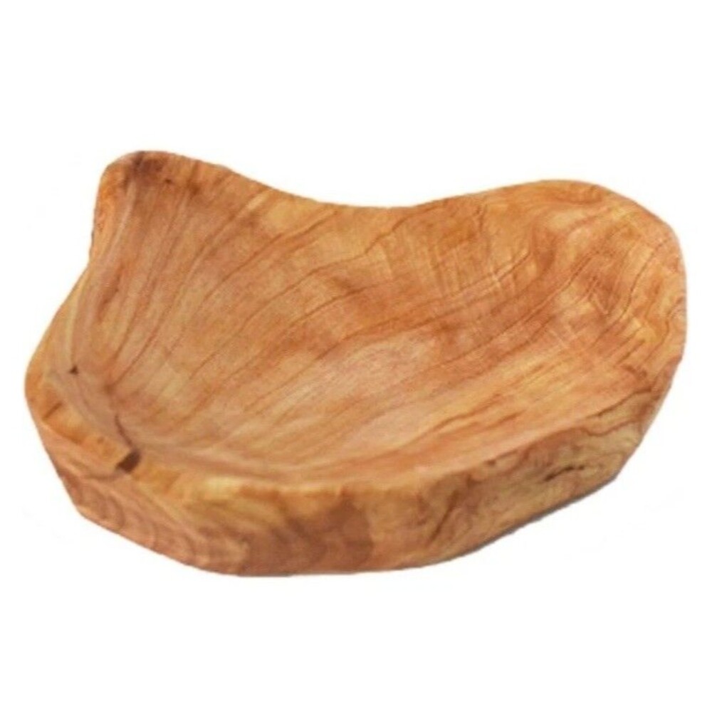 Root Wood Dish, Party Platter and Tray for Sandwich Bread Hand Serving 7-9 Inch